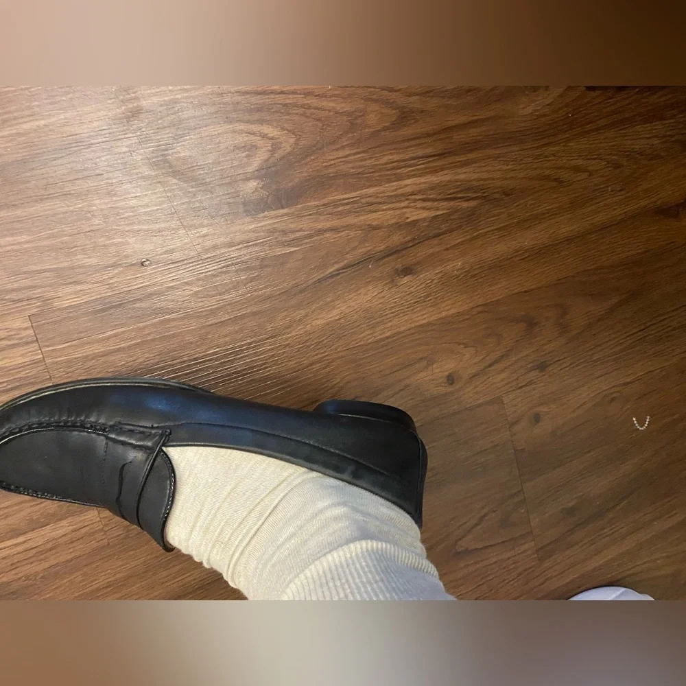 Salvatore Ferragamo Sport Black leather  ballerina Loafers men’s women’s 7.5 - Picture 11 of 15